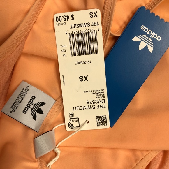 ADIDAS Trefoil One Piece Retro Style Swimsuit - Picture 4 of 5